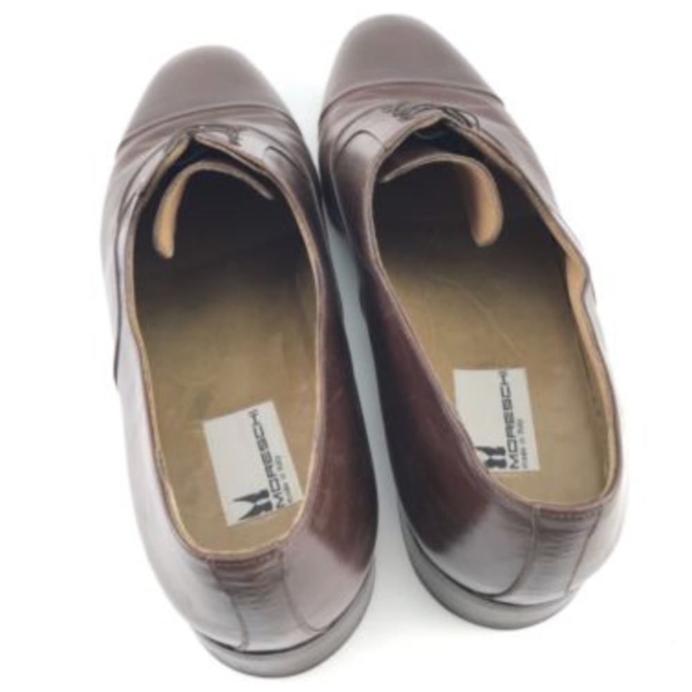 MORESCHI Mens Dress Shoes Elegant Brown Casual 9.5 - Picture 3 of 6